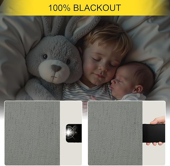 Dark Grey Curtains 108 Inches Long 2 Panels Set for High Ceiling Window Linen Textured Blackout Drapes for Living Room Bedroom Modern Farmhouse Black Out Curtains 9 FT Foot Length Slate Charcoal Gray