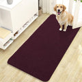 OLANLY Dog Door Mat for Muddy Paws 47x24, Absorbs Moisture and Dirt, Absorbent Non-Slip Washable Doormat, Quick Dry Chenille Mud Mat for Dogs, Entry Indoor Entryway Carpet for Inside Floor, Russet
