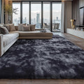 10X14 Large Area Rugs for Living Room Bedroom,Big Shag Rug for Bedroom Dorm,Soft Fluffy Indoor Carpet Nursery Rugs for Kids Girls Room Home Decor(Mottling Black, 10X14 Feet)