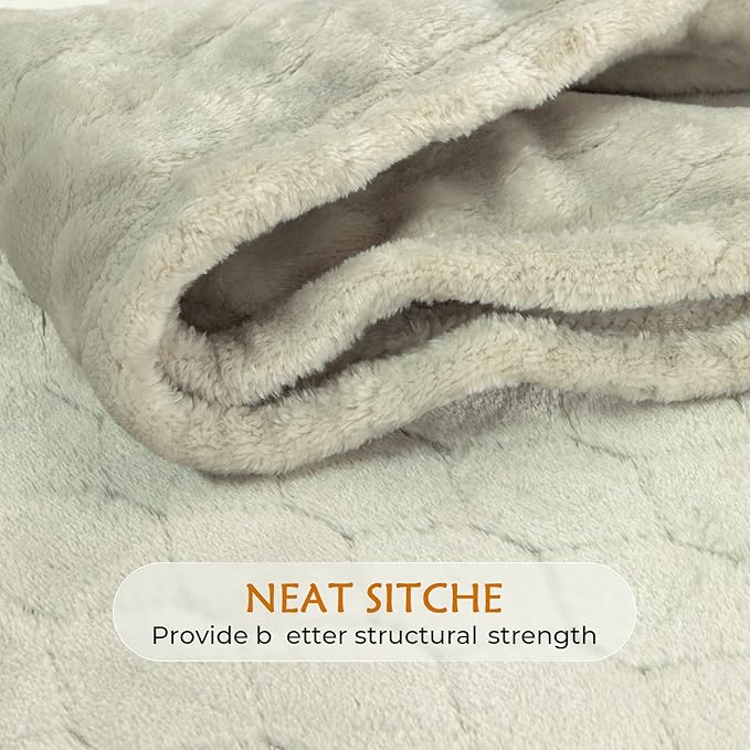TOONOW Fleece Blanket Super Soft Cozy Throw Blanket 50" x 60", Lightweight Fuzzy Comfy Textured Flannel Blanket Warm Plush Throw Blankets for Couch, Sofa, Bed, Pumice Stone