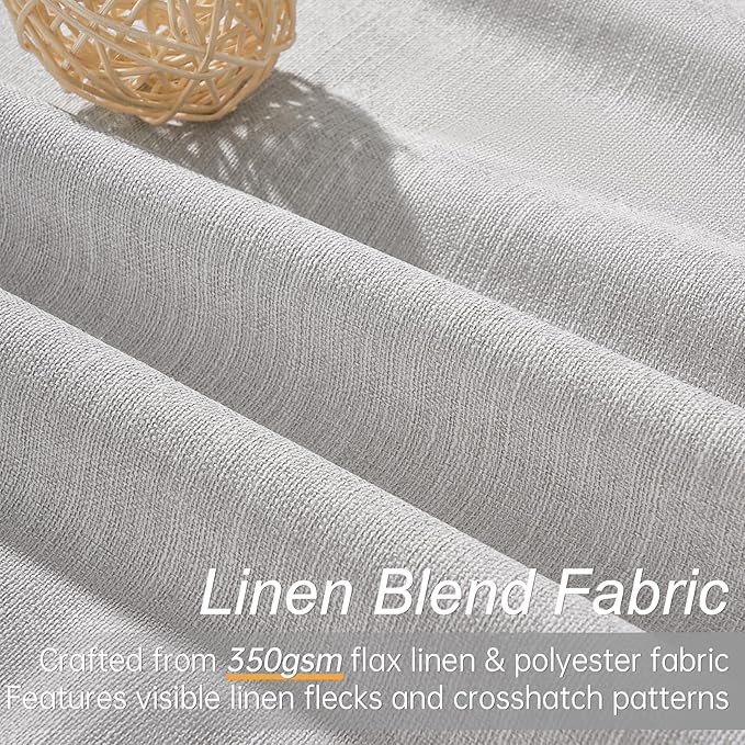 100% Blackout Curtains 70 Inch Wide 90 Inch Long for Living Room Sliding Glass Door Back Tab Pleated Neutral Modern Bedroom Heavy Insulated Large Window Drapes (70" Wx90"Lx2Panels) Grey Beige