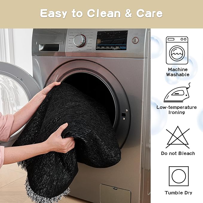 MYSKY HOME Oversized Couch Cover Sofa Covers Couch Covers for 3 Cushion Couch Sofa Pet Friendly L Shaped Couch Cover Sectional Couch Covers Non Slip Furniture Protector for Kids, Dogs, 91"x150", Black