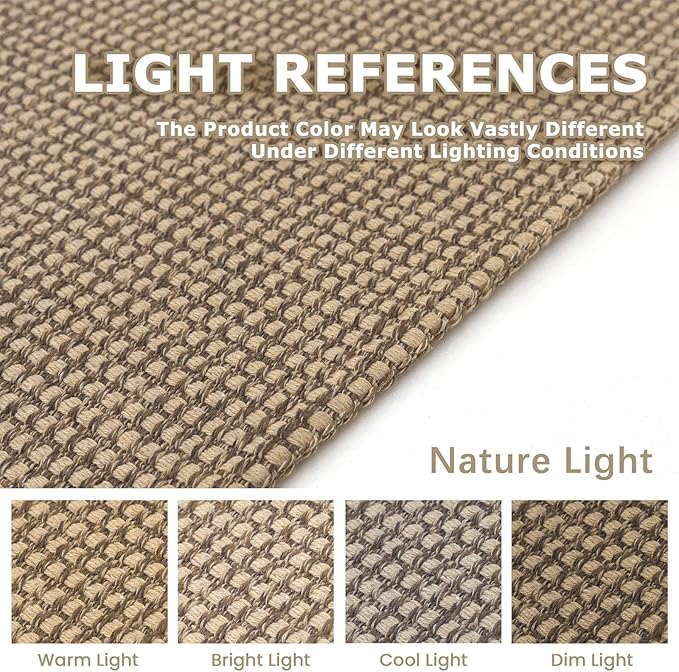 KOZYFLY Long Runners for Hallways 3x12 ft Washable Kitchen Runner Non Slip Rubber Backed Hallway Rugs Cotton Entryway Runner Rug Floor Carpet for Indoor Hall, Backdoor, Kitchen, Tan/Orange/Brown
