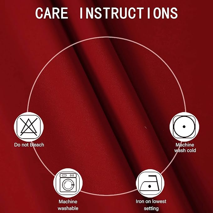 LEMOMO Red Blackout Curtains/52 x 45 Inch Length Kids Curtains/Set of 2 Panels Grommet Bedroom Curtains for Living Room