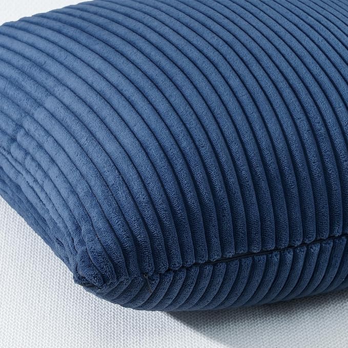 Topfinel Decorative Blue Throw Pillow Covers Cushion Cases, Set of 4 Soft Velvet Modern Double-Sided Designs, Mix and Match for Home Decor, Pillow Inserts Not Included (20x20 inch)