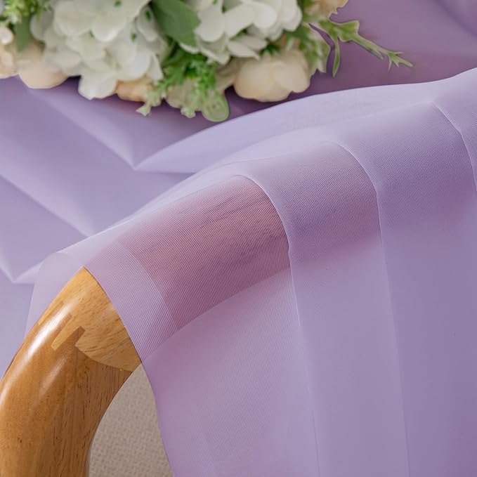 OWENIE Sheer Curtains 78 inches Long for Bedroom Living Room 2 Panels Set, Rod Pocket Soft Light Filtering Privacy Fimly Sheer Curtains & Drapes, Solid Purple Window Treatments, 42Wx78L