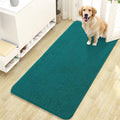 OLANLY Dog Door Mat for Muddy Paws 47x24, Absorbs Moisture and Dirt, Absorbent Non-Slip Washable Doormat, Quick Dry Chenille Mud Mat for Dogs, Entry Indoor Entryway Carpet for Inside Floor, Lake Blue