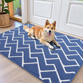 OLANLY Front Door Mat, Non-Slip Rubber Backing, Dirt Resistant and Absorbent, Washable, Easy to Clean Low-Profile Indoor Doormat for Back Door, Entryway, Inside Entrance, 40x32, Navy
