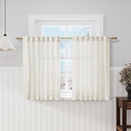 Nanspring Cream Natural Linen Curtains 47 Inch Length 2 Panels Set Boho Farmhouse Living Room Drapes Light Filtering Rod Pocket Back Tab Privacy Semi Sheer Curtains 47 Inches Long 52x47