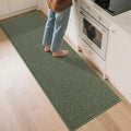 BEQHAUSE Kitchen Runner Rugs 24"x72", Non-Slip Kitchen Mats for Floor, Super Absorbent and Stain Resistant Kitchen Rug, Machine Washable Rugs for Kitchen, Hallway, Laundry & Sink, Green
