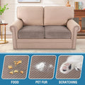 Velvet Stretch Couch Cushion Cover Plush – 2 Piece Large Sofa Cushion