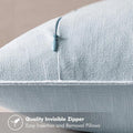 Linen Decorative Pillow Covers Light Blue Boho (18x18 Inch) – 18x18in