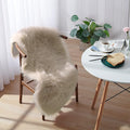 Small Faux Fur Sheepskin Rug 2x4 ft Ultra Soft Chair Sofa Cover Seat Pad, Beige Fluffy Shag Rugs for Bedroom Nursery Kids Room, Luxury Shaggy Rug Fuzzy Plush Floor Carpets