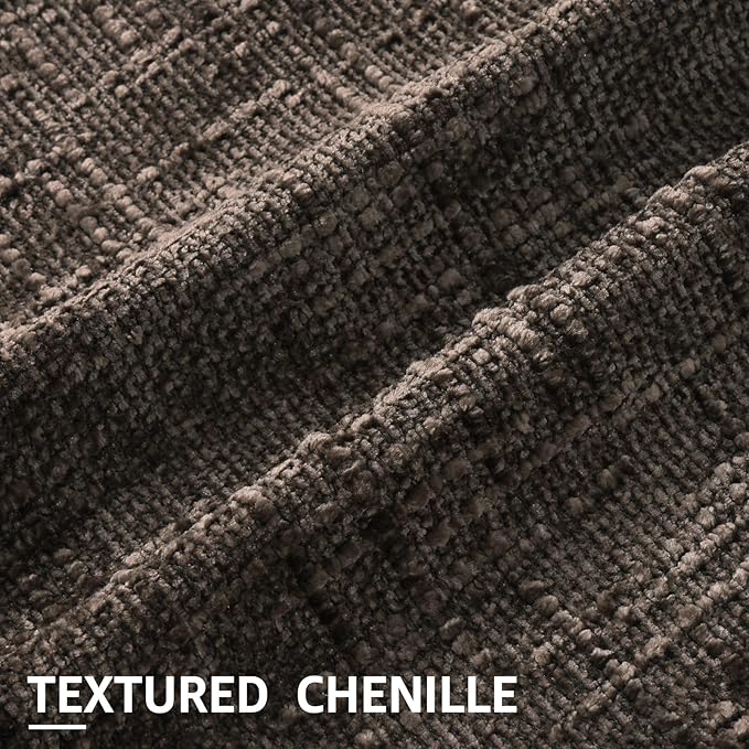 decorUhome Dark Brown Chenille Throw Pillow Covers 16x16 Set of 2 Textured Soft Cozy Slubby Couch Pillow Covers Modern Farmhouse Boho Decorative Pillow Cases for Bed Sofa Living Room