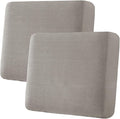 H.VERSAILTEX Super Stretch Individual Seat Sofa Covers Couch Slipcover Sets Thick Jacquard Textured Twill Fabric (2 Piece Large Sofa Cushion Covers, Taupe)