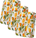 hyha Printed Couch Cushion Covers, Floral Sofa Covers Washable for 3 Cushion Couch, Stretch Pattern Outdoor Cushion Covers for Patio Furniture with Elastic Bottom(3 Packs, Lemon)