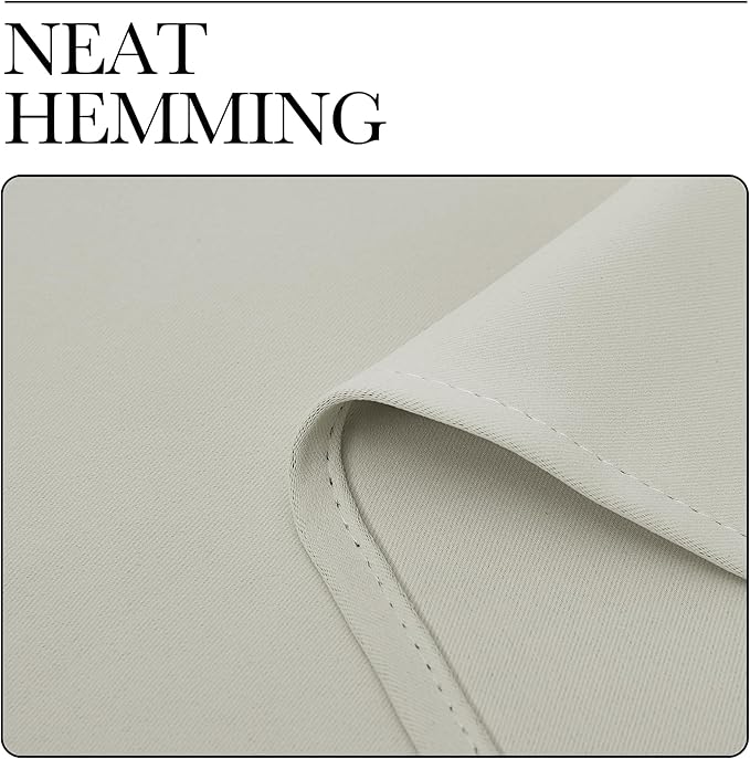NICETOWN Thermal Insulated Grommet Room Darkening Curtains/Draperies/Panels for Bedroom (Bone White, 2 Panels, W42 x L63 inches)
