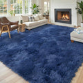 Area Rugs 9x12 Living Room, Shaggy Carpet Soft Plush Furry Bedside Rug Large Area Rugs for Bedroom Kids Girls Boys Home Decor Anti Slip(9 x 12, Royal Blue)