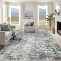 XLUEZ 8x10 Area Rugs for Living Room, Washable Modern Abstract Large Area Rug Neutral Soft Non Slip Kids Rug Stain Resistant Indoor Carpet for Bedroom Nursery Dining Room Playroom(Grey, 8'x10')