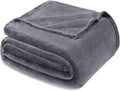 Exclusivo Mezcla Fleece Blanket Twin Size for Bed, Super Soft and Warm, All Season, Cozy, Plush, Lightweight, 90x66 Inches, Dark Grey