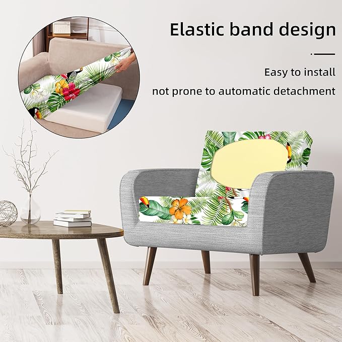 8Pcs Stretch Patio Cushion Covers,Outdoor Couch Covers Replacement,Outdoor Couch & Sofa Slipcovers,for Patio Furniture Cushion Covers,Washable Reusable urniture Protector(Pelican,8PCS)