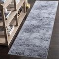 Toneed Entryway Runner Rug 2x8 for Hallway Kitchen, Washable Non-Slip Rug Runner for Indoor Entrance, Laundry Room, Bedroom, Low Pile, Abstract Grey