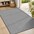 LEKEEPGO Ultra Thin Indoor Door Mat 24"x36", Low-Profile Door Mat Indoor Entrance, Non Slip Rubber Backing Inside Doormat Washable Welcome Front Entryway Dirt Trapper Entry Mat, Grey