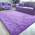 OLANLY 5x7 Machine Washable Large Area Rugs for Living Room, Bedroom, Soft Fluffy Shaggy Bedside Rug, Indoor Floor Carpet for Kids Girls and Boys, Dorms, Nursery, Home Decor Aesthetic, Purple