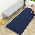 OLANLY Dog Door Mat for Muddy Paws 59x24, Absorbs Moisture and Dirt, Absorbent Non-Slip Washable Doormat, Quick Dry Chenille Mud Mat for Dogs, Entry Indoor Entryway Carpet for Inside Floor, Dark Blue