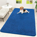 OLANLY Dog Door Mat for Muddy Paws 70x46, Absorbs Moisture and Dirt, Absorbent Non-Slip Washable Doormat, Quick Dry Chenille Mud Mat, Entry Indoor Entryway Carpet for Inside Floor, Deep Navy Blue
