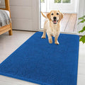 OLANLY Dog Door Mat for Muddy Paws 44x32, Absorbs Moisture and Dirt, Absorbent Non-Slip Washable Doormat, Quick Dry Chenille Mud Mat, Entry Indoor Entryway Carpet for Inside Floor, Deep Navy Blue