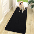 OLANLY Dog Door Mat for Muddy Paws 70x24, Absorbs Moisture and Dirt, Absorbent Non-Slip Washable Doormat, Quick Dry Chenille Mud Mat for Dogs, Entry Indoor Entryway Carpet for Inside Floor, Black