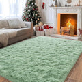 Pionblank Fluffy Large Rug for Living Room 6x9 Feet, Modern Soft Shag Area Rug, Plush Fuzzy Carpet for Bedroom Girls Boys Room Home Nursery Teens Dorm Decor, Mint Green
