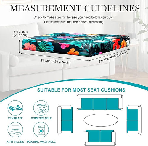 12 Pcs Stretch Patio Cushion Covers,Outdoor Couch Covers Replacement,Outdoor Couch & Sofa Slipcovers,for Patio Furniture Cushion Covers,Washable Reusable Furniture Protector (Summer Night ,Cover Only)