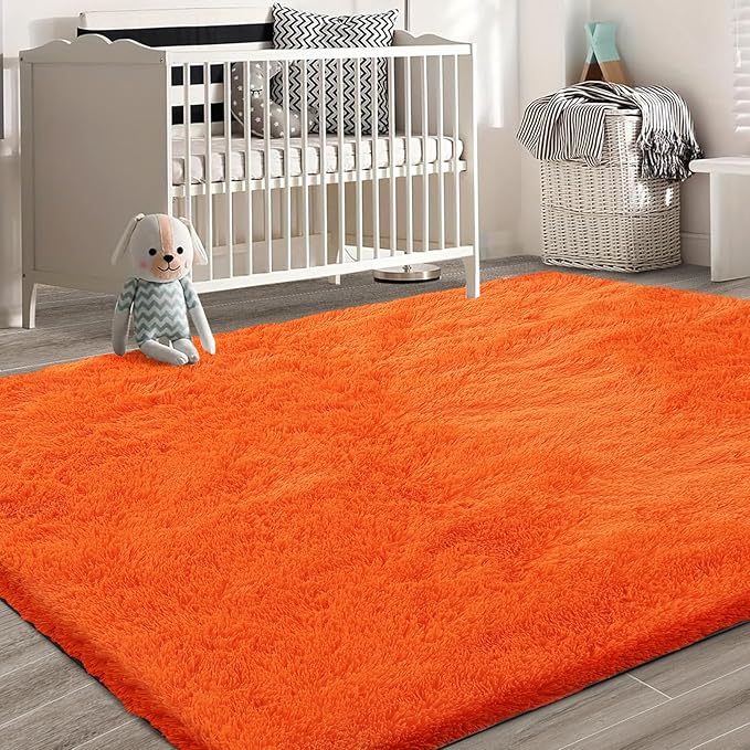 Boshengya 9X12 Large Area Rugs for Living Room Bedroom,Big Shag Rug for Bedroom Dorm,Soft Fluffy Indoor Carpet Nursery Rugs for Kids Girls Room Home Decor