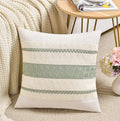 Fancy Homi Set of 1 Sage Green Boho Decorative Throw Pillow Covers 20x20 Inch for Living Room Bedroom Couch Bed Indoors, Rustic Retro Cushion Case, Bohemian Room Home Decor