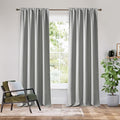 RYB HOME Bedroom Blackout Curtains 80 inches Long, 100% Blackout Thermal Insulated Noise Reducing Curtains for Living Room Nursury, 34 inches Wide by 80 inches Long, Silver Grey
