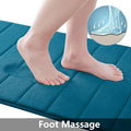 Bath Rug, Memory Foam, 34 x 20 Inch, Peacock Blue