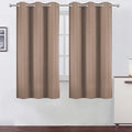 LEMOMO Cappuccino Blackout Curtains 42 x 63 Inch Length/Set of 2 Curtain Panels/Thermal Insulated Room Darkening Blackout Curtains for Bedroom
