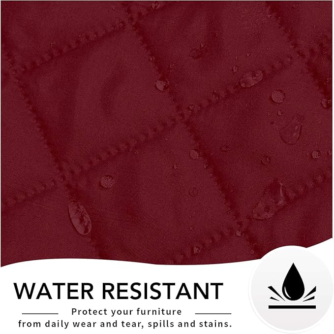 Easy-Going Oversized Recliner Cover Reversible Couch Cover Sofa Cover for Living Room Water Resistant Furniture Protector with Elastic Straps for Pets Kids (Oversized Recliner, Christmas Red/Ivory)