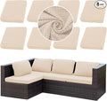 Outdoor Cushion Covers Set,8PCS Patio Furniture Couch Seat Slipcovers, Replacement for Sofa Sectional Chair(Cover，Only)