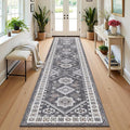 HEBE Washable Kitchen Rugs Runner 2'x 10', Non Slip Hallway Runner Rug, Low Pile Entryway Rug Laundry Room Mat Kitchen Carpet Runners for Hallways, Bathroom, Laundry, Bedside Rug