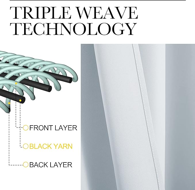 NICETOWN Window Treatment Thermal Insulated Grommet Room Darkening Curtains Drapes for Bedroom(2 Panels,42 by 63,Platinum-Greyish White)
