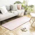Ashler HOME DECO Ultra Soft Faux Rabbit Fur Chair Couch Cover Area Rug for Bedroom Floor Sofa Living Room Pink 2.2 x 6 Feet