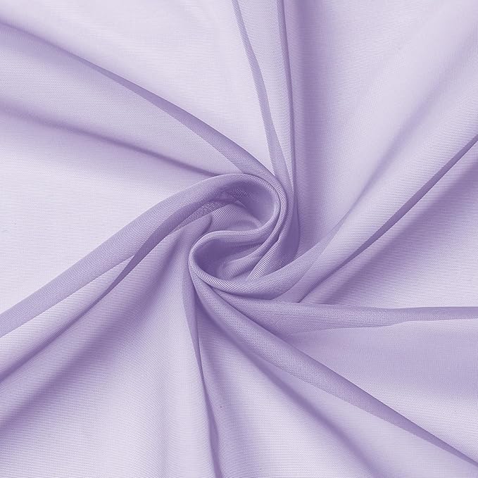 OWENIE Sheer Curtains 78 inches Long for Bedroom Living Room 2 Panels Set, Rod Pocket Soft Light Filtering Privacy Fimly Sheer Curtains & Drapes, Solid Purple Window Treatments, 42Wx78L