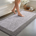 48x24 Long Bathroom Rugs Washable Non Slip, Light Grey Bath Mat for Bathroom Floor Tub, Soft Absorbent Quick Dry Mats for Shower, Bathtub,Home Decor