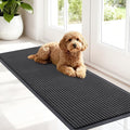 OLANLY Front Door Mat Indoor Outdoor Entrance, Waterproof Heavy Duty Doormat, Fade Resistant, Low Profile, Easy Clean Patio Porch Welcome Floor Mats for Entry, 47x17, Charcoal Grey