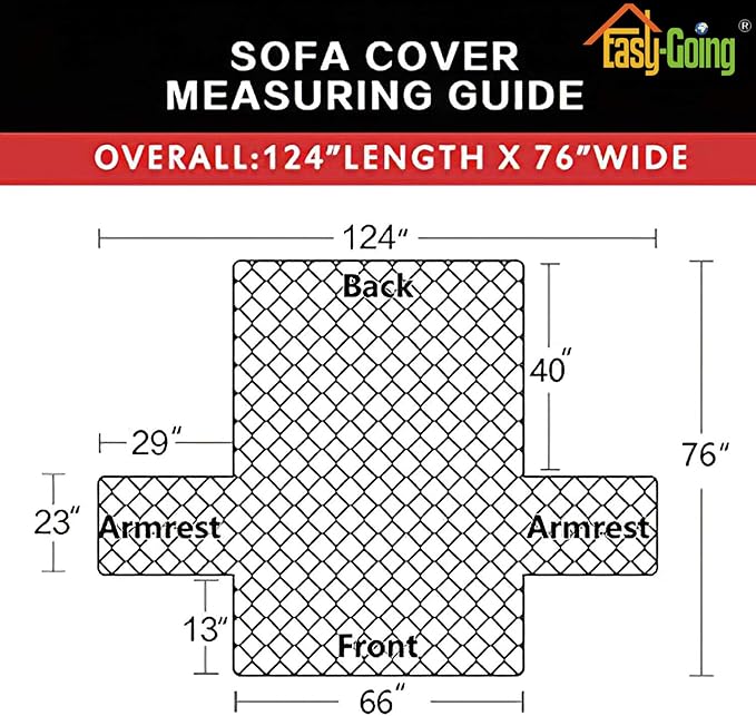 Easy-Going Reversible Couch Cover for 3 Cushion Couch Sofa Cover for Dogs Water Resistant Furniture Protector Cover with Foam Sticks Elastic Straps for Pet Cat (Sofa, Pink/Beige)