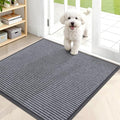 OLANLY Front Door Mat Indoor Outdoor Entrance, Waterproof Heavy Duty Doormat, Fade Resistant, Low Profile, Easy Clean Patio Porch Welcome Floor Mats for Entry, 35x30, Light Gray