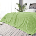 BEDELITE Fleece Blanket King Size – 3D Ribbed Jacquard Soft and Warm Decorative Fuzzy Blankets – Cozy, Fluffy, Plush Lightweight Throw Blankets for Couch, Bed, Sofa(Sage Green, 108x90 inches)